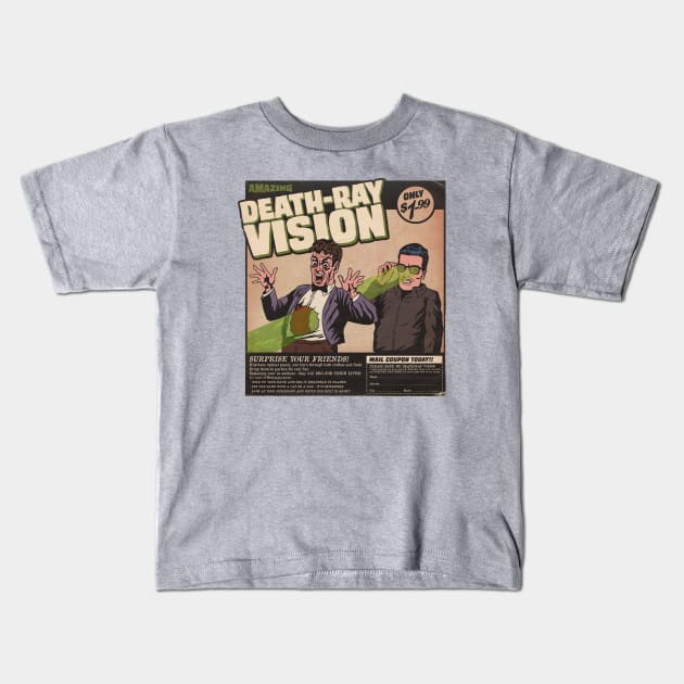 Death-Ray vision Kids T-Shirt by kickpunch